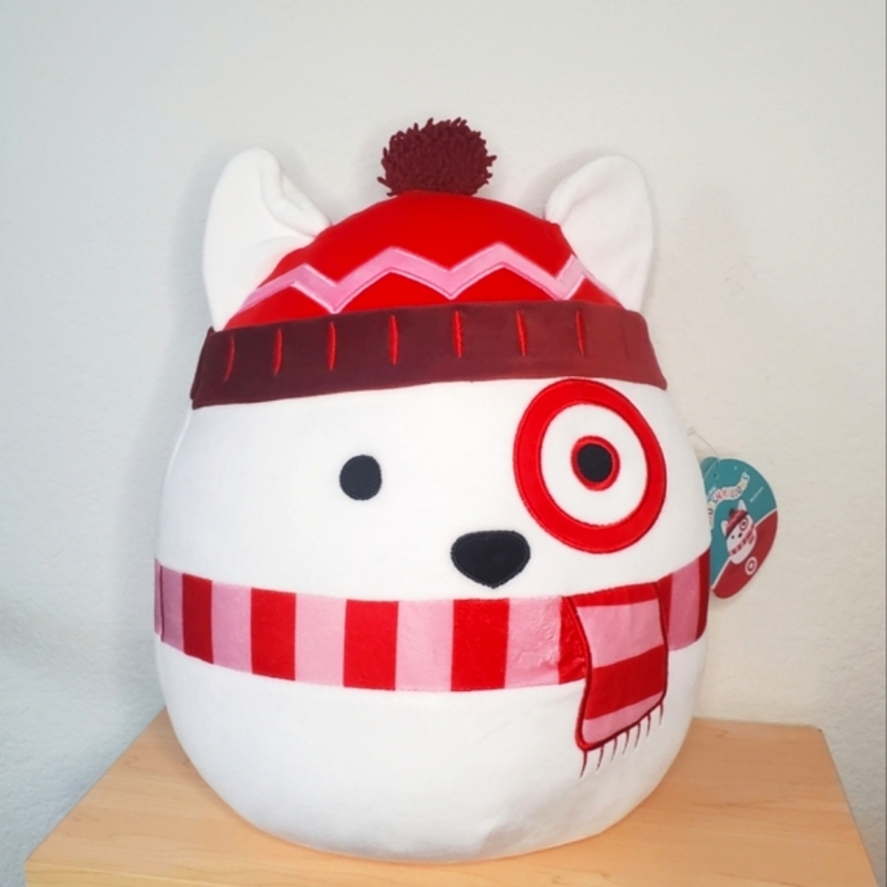Squishmallows Target Dog Bullseye 12" Plush Stuffed Animal Holiday 2024 NWT